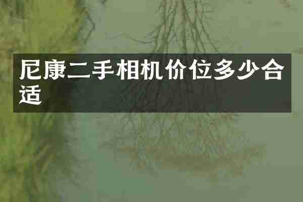 尼康二手相机价位多少合适
