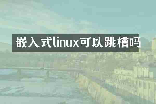 嵌入式linux可以跳槽吗