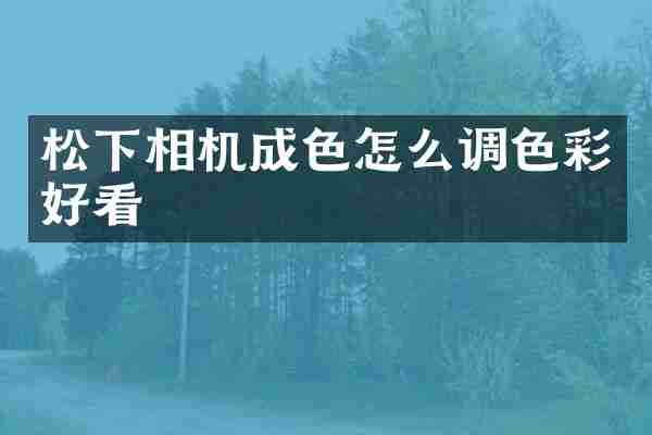 松下相机成色怎么调色彩好看