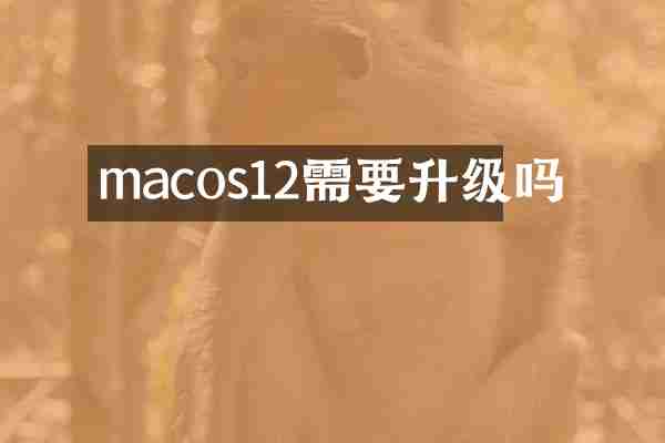 macos12需要升级吗