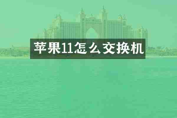 苹果11怎么交换机