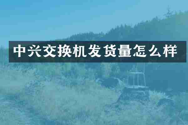 中兴交换机发货量怎么样