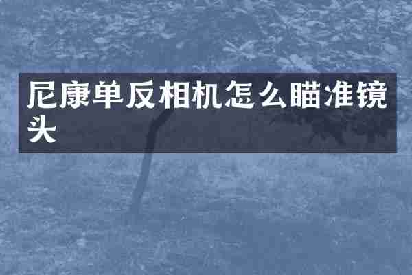 尼康单反相机怎么头