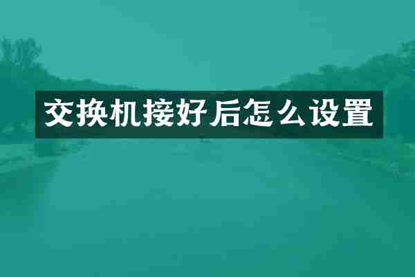 交换机接好后怎么设置