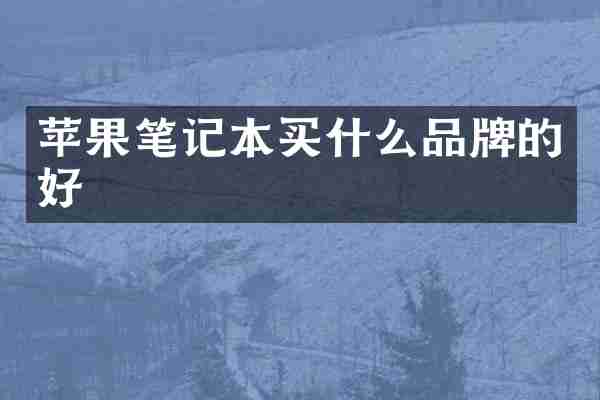 苹果笔记本买什么品牌的好