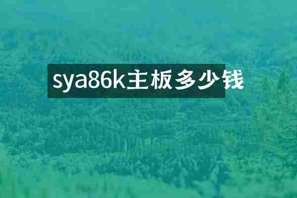 sya86k主板多少钱