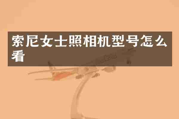 索尼女士照相机型号怎么看