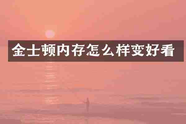 金士顿内存怎么样变好看