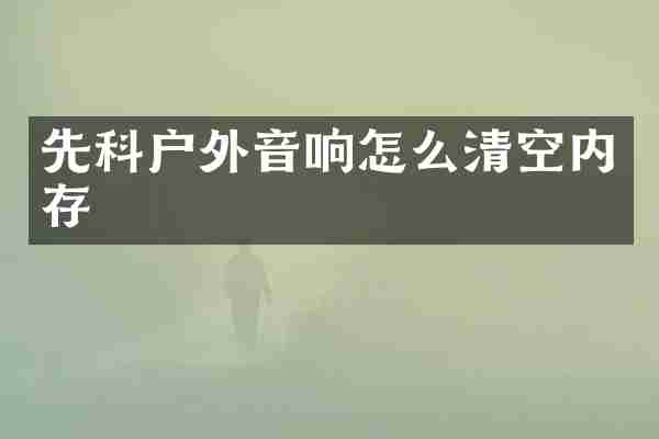 先科户外音响怎么清空内存