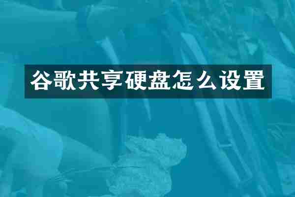 谷歌共享硬盘怎么设置