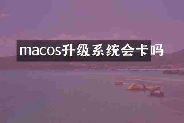 macos升级系统会卡吗