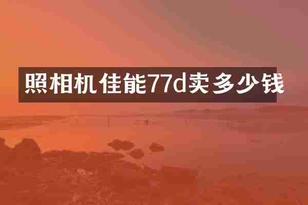 照相机佳能77d卖多少钱