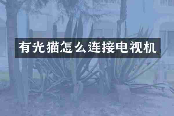 有光猫怎么连接电视机