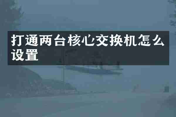 打通两台核心交换机怎么设置