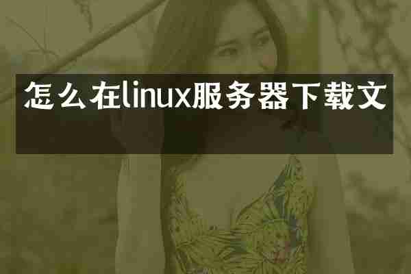 怎么在linux服务器下载文件