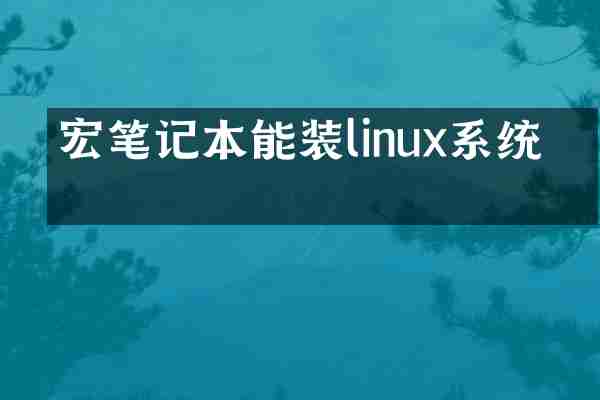 宏碁笔记本能装linux系统吗