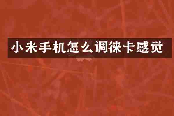小米手机怎么调徕卡感觉
