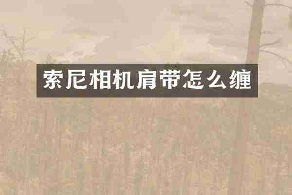 索尼相机肩带怎么缠