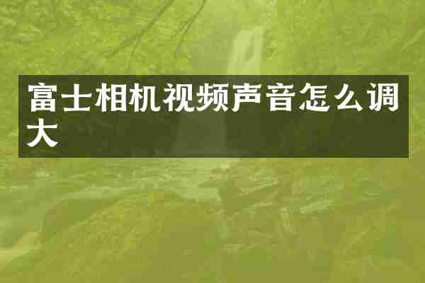 富士相机视频声音怎么调大