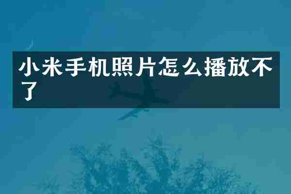 小米手机照片怎么播放不了