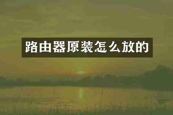 路由器原装怎么放的
