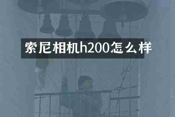 索尼相机h200怎么样