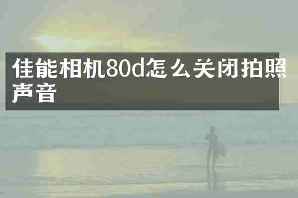 佳能相机80d怎么关闭拍照声音