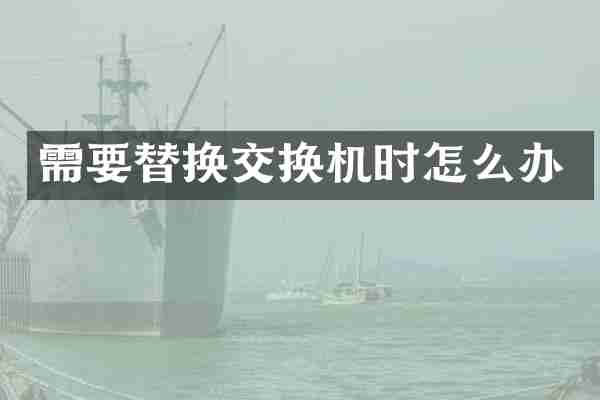 需要替换交换机时怎么办