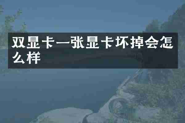 双显卡一张显卡坏掉会怎么样
