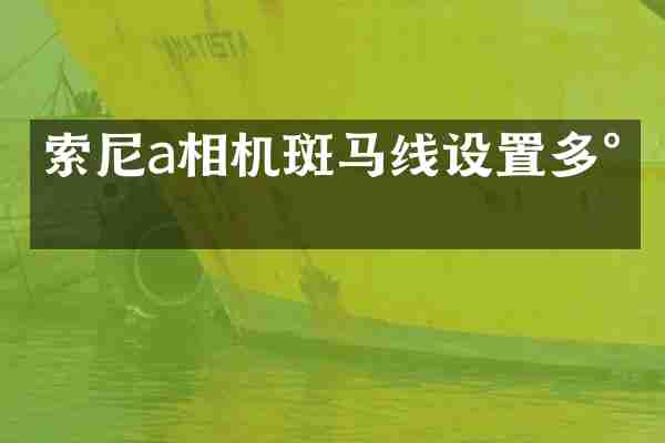 索尼a相机斑马线设置多少