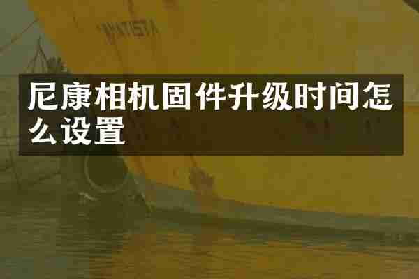 尼康相机固件升级时间怎么设置