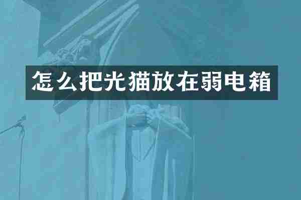 怎么把光猫放在弱电箱