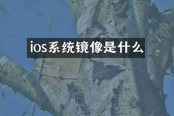 ios系统镜像是什么