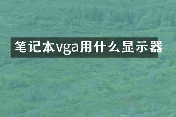 笔记本vga用什么显示器