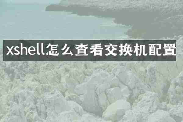 xshell怎么查看交换机配置