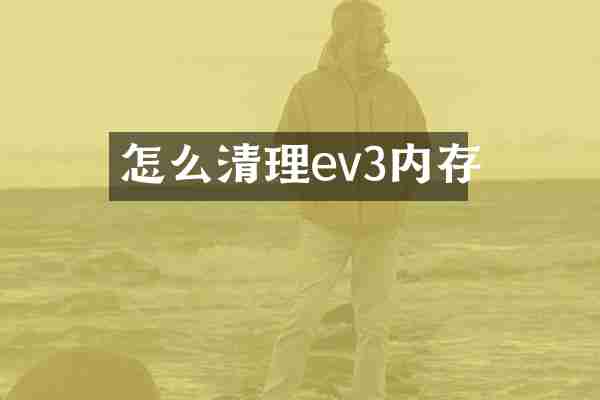 怎么清理ev3内存