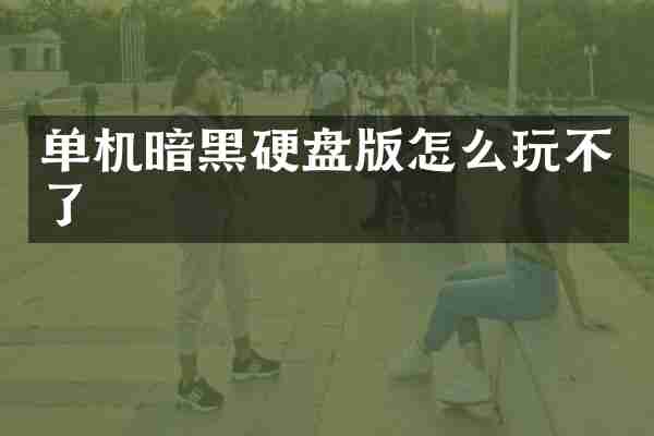 单机暗黑硬盘版怎么玩不了