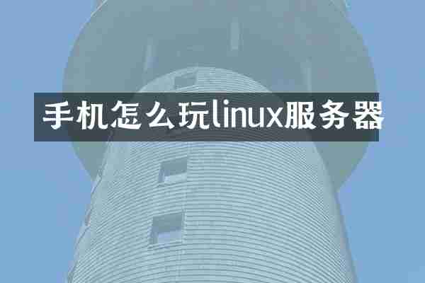 手机怎么玩linux服务器
