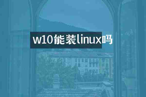 w10能装linux吗