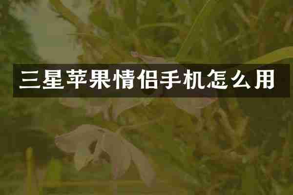 三星苹果情侣手机怎么用