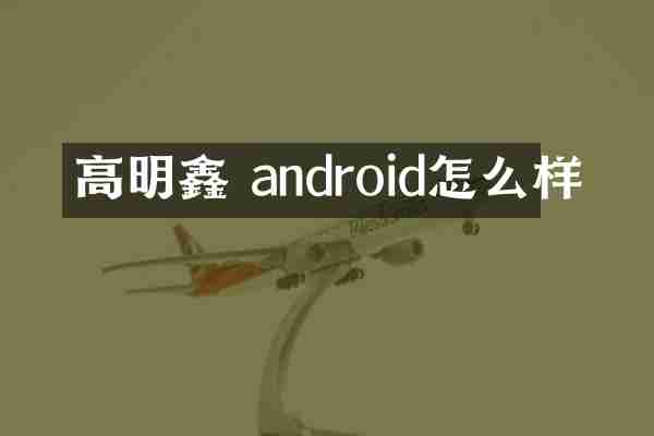 高明鑫 android怎么样