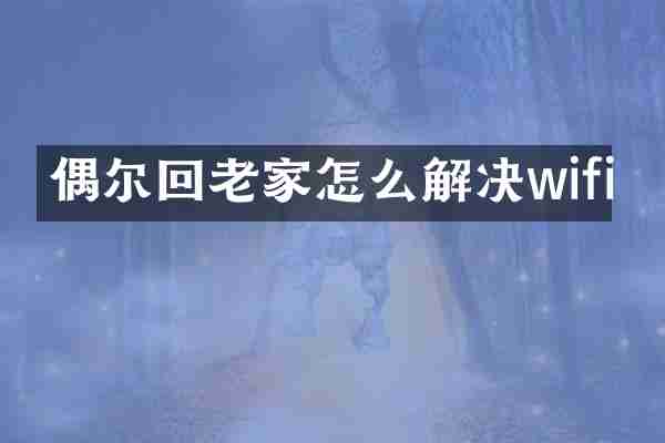 偶尔回老家怎么解决wifi
