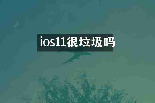 ios11很垃圾吗