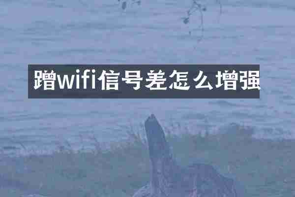 蹭wifi信号差怎么增强