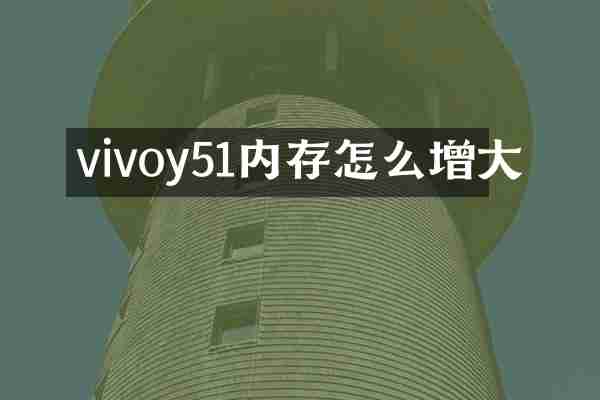 vivoy51内存怎么增大