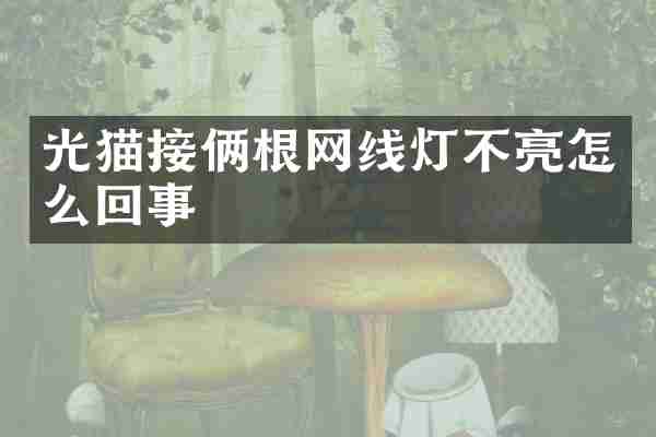 光猫接俩根网线灯不亮怎么回事