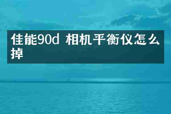 佳能90d 相机平衡仪怎么关掉