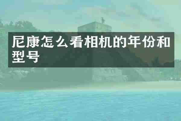 尼康怎么看相机的年份和型号