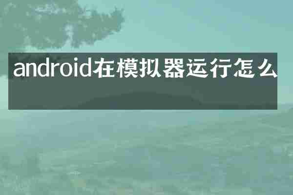 android在模拟器运行怎么办