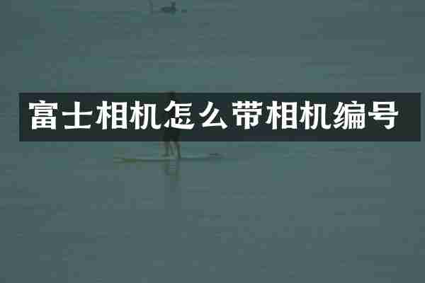 富士相机怎么带相机编号